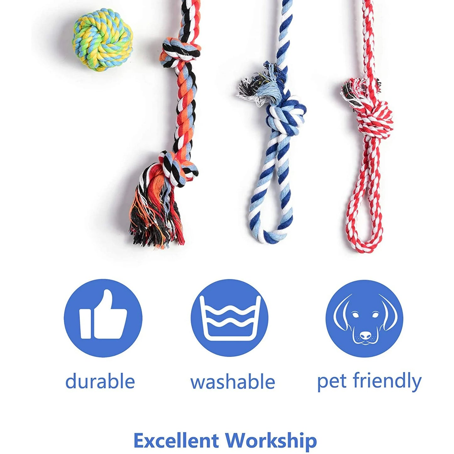 Dog Rope Toy - 4 Pack
