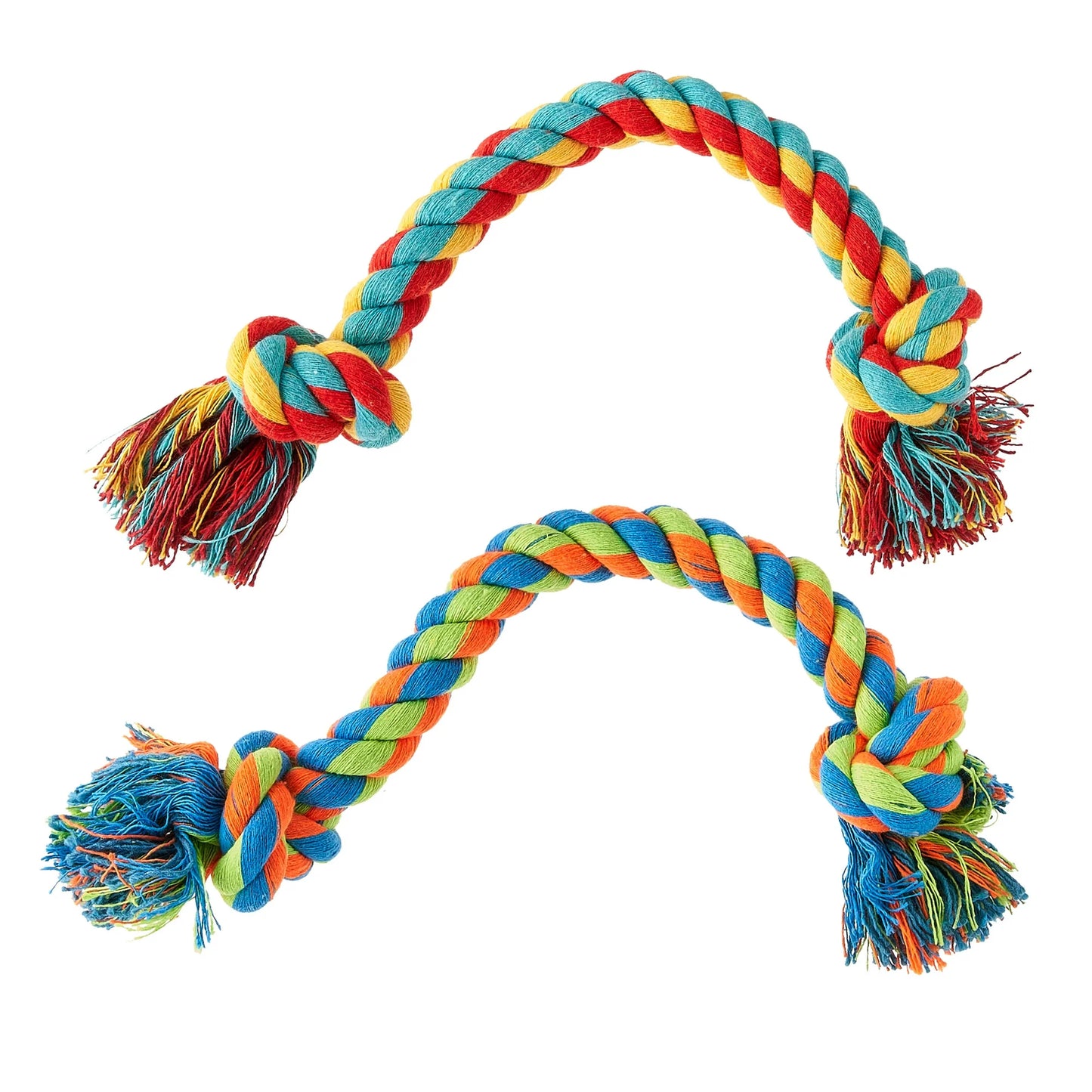 4-Pack Vibrant Life Tug Buddy Braided Rope Chew Dog Toy